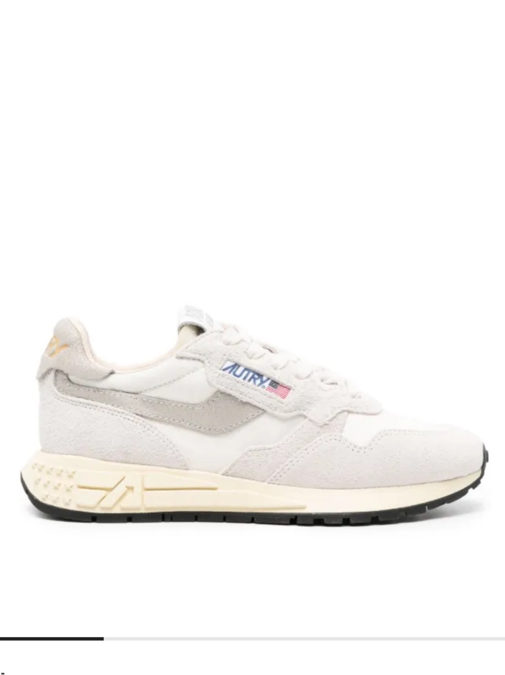 Autry Women's White Suede Retro Runner Sneakers Reelwind